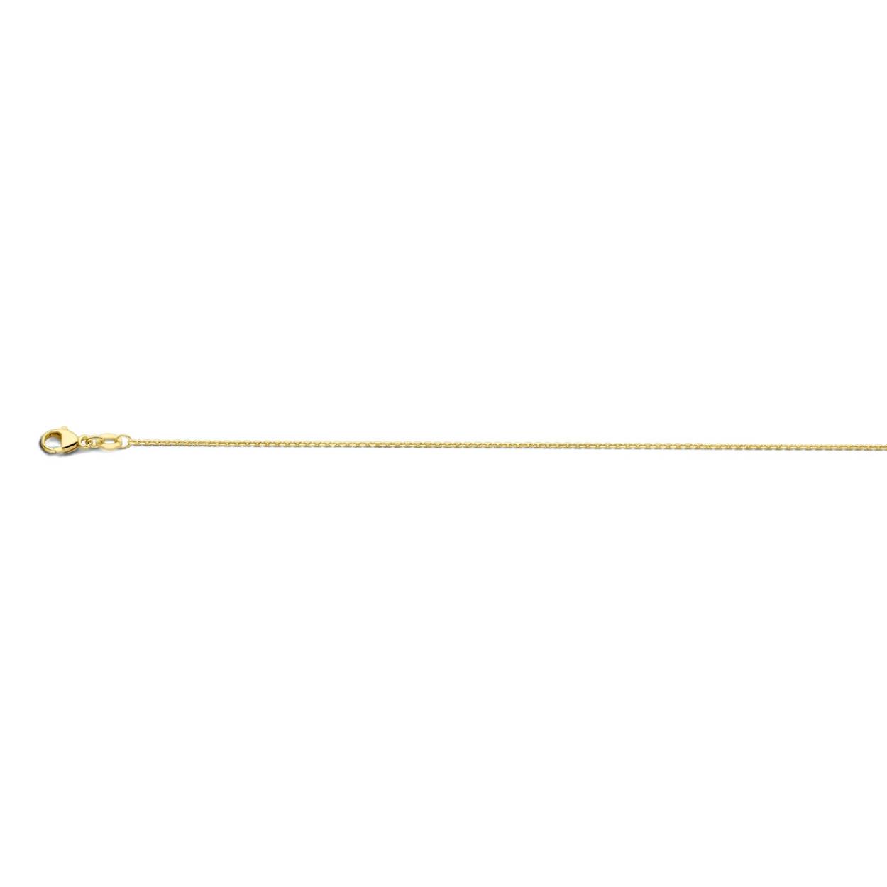 14k geelgoud geslepen anker collier op 42 cm lengte