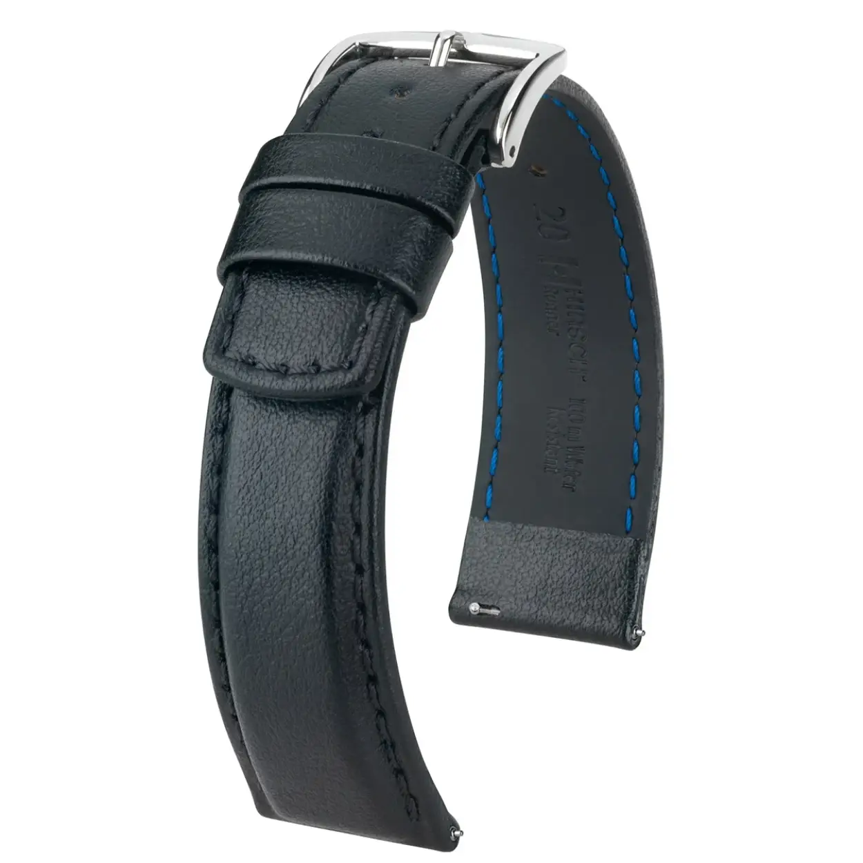 HIRSCH RUNNER L BLACK CALF 24/22MM