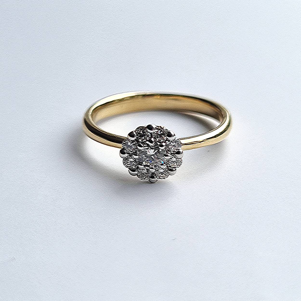 Ring geel goud 18kt met diamanten