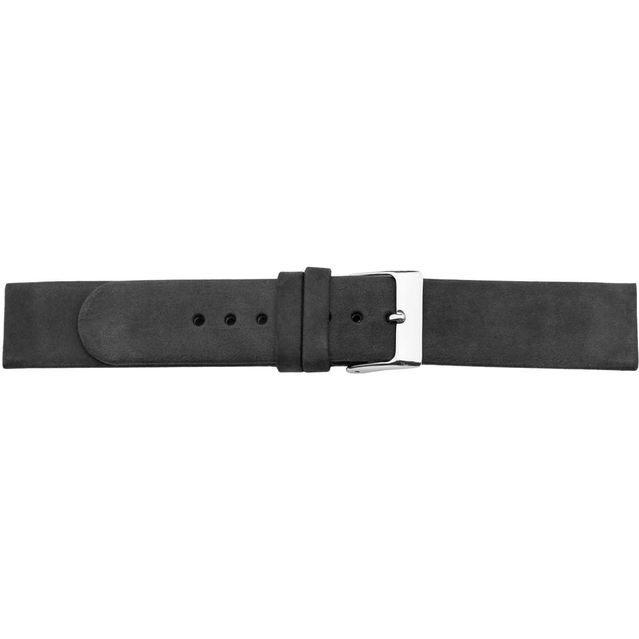 Horlogeband leder 769 speciale schroefaanzet zwart 18mm