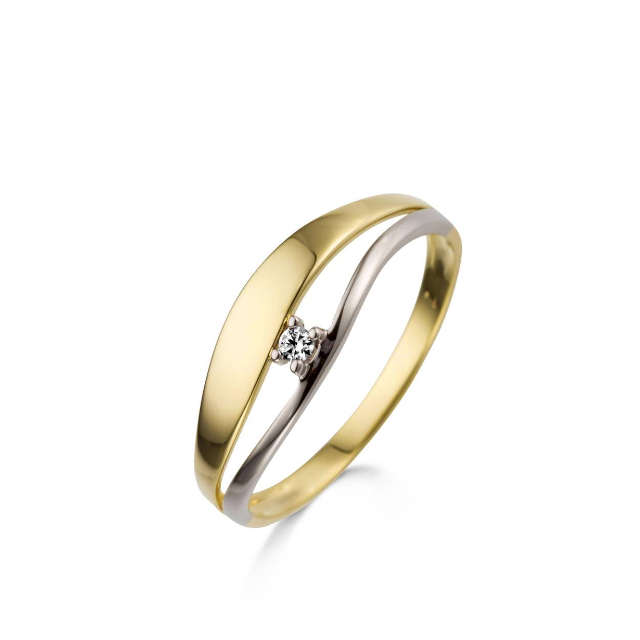Naiomy gouden ring 18KT brijlant