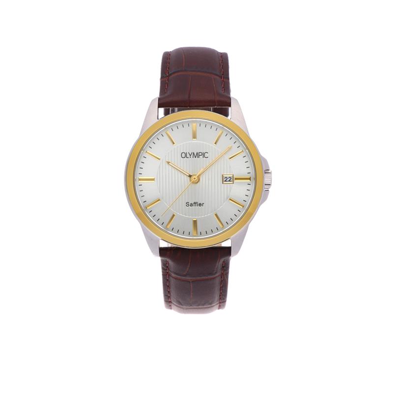 Stalen herenhorloge met doublé rand 10 ATM Saffier glas