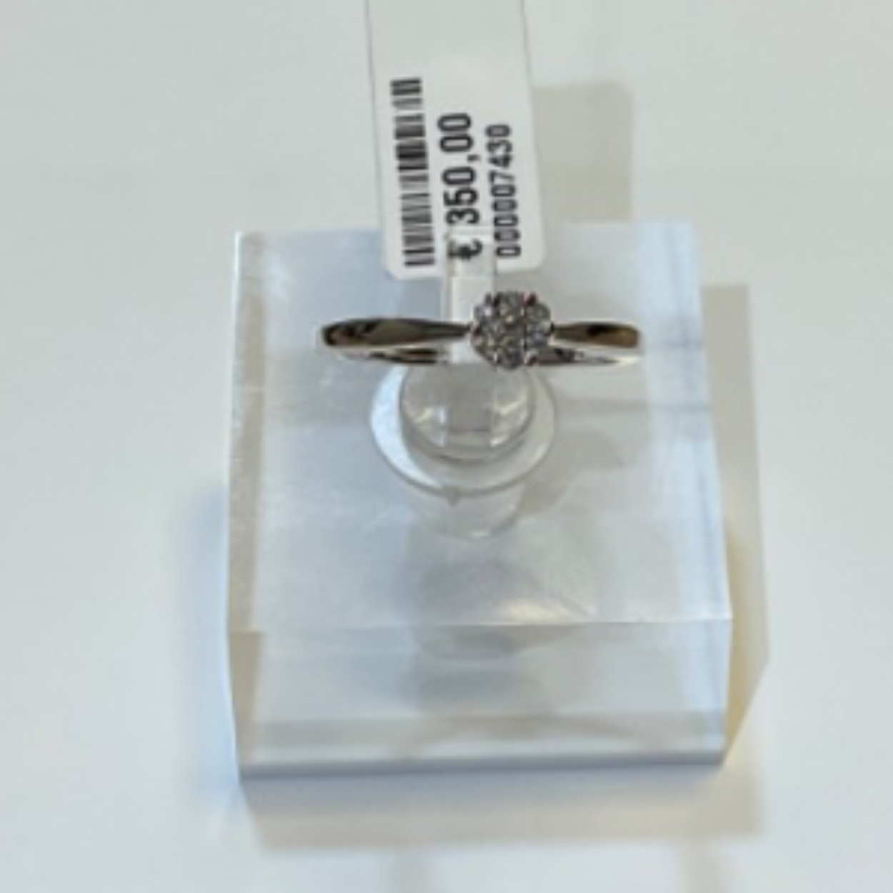 Ring witgoud 0.08crt briljant