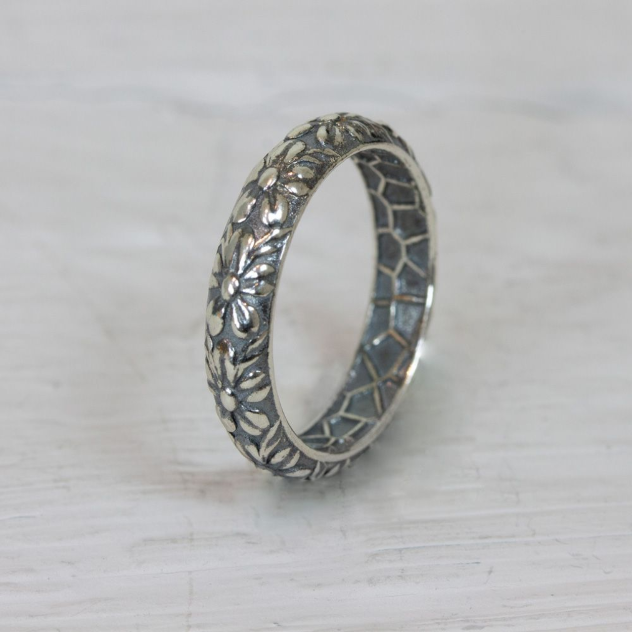 zilveren ring oxy little flower power