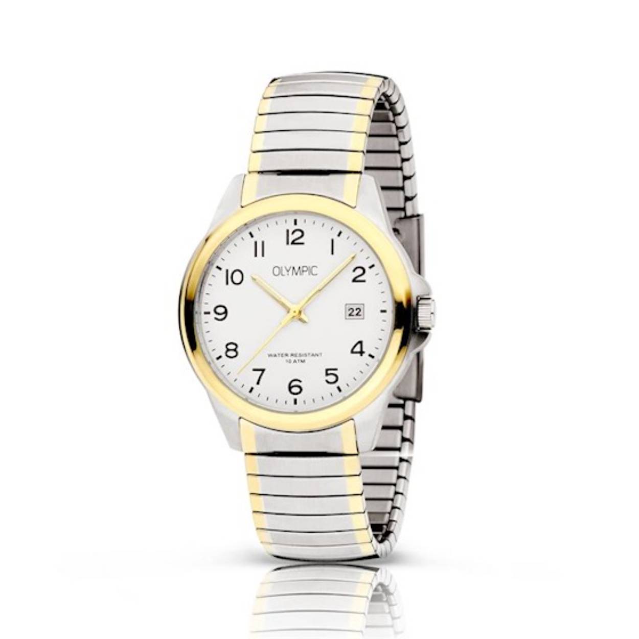 Olympic OL26HSS310B Charlie Horloge - Staal - Bi-color -Wit
Dit unieke Olympic horloge met artikelnummer: OL26HSS310B is een klassiek horloge. De ronde stalen kast heeft een gladde bezel en een witte wijzerplaat met een datum aanduiding. Aan de kast zit een bi-color stalen rekband band. Het horloge heeft een mineraalglas een doorsnee van 38mm en is 10ATM. 

Waterdichtheid 10ATM
Dit horloge is bestand tegen water bij het zwemmen en douchen. Dit horloge is niet bestand tegen (grote) waterdruk dus je kunt er niet mee duiken.
Waterdichtheid  5ATM
Dit horloge is regen en spatwaterdicht. Niet geschikt om mee te zwemmen en douchen.
Waterdichtheid 3ATM
Dit horloge is spatwaterdicht. Niet geschikt om mee te zwemmen en douchen.

Het merk:
Een mooi horloge hoeft niet duur te zijn! Het Nederlandse horlogemerk Olympic levert stoere chronografen, slimline series, digitale uurwerken en elegante dameshorloges. De prijs-kwaliteitverhouding staat bij Olympic hoog in het vaandel met prijzen die uiteenlopen van € 34,95 tot en met € 159,00.

100% Nederlands ontwerp, waterdicht en standaard 3 jaar fabrieksgarantie.

Specificaties:
- Ronde kast 38mm
- Stalen horlogekast
- Witte wijzerplaat
- Stalen band
- 10ATM 
- Standaard 3 jaar fabrieksgarantie
- Mineraalglas