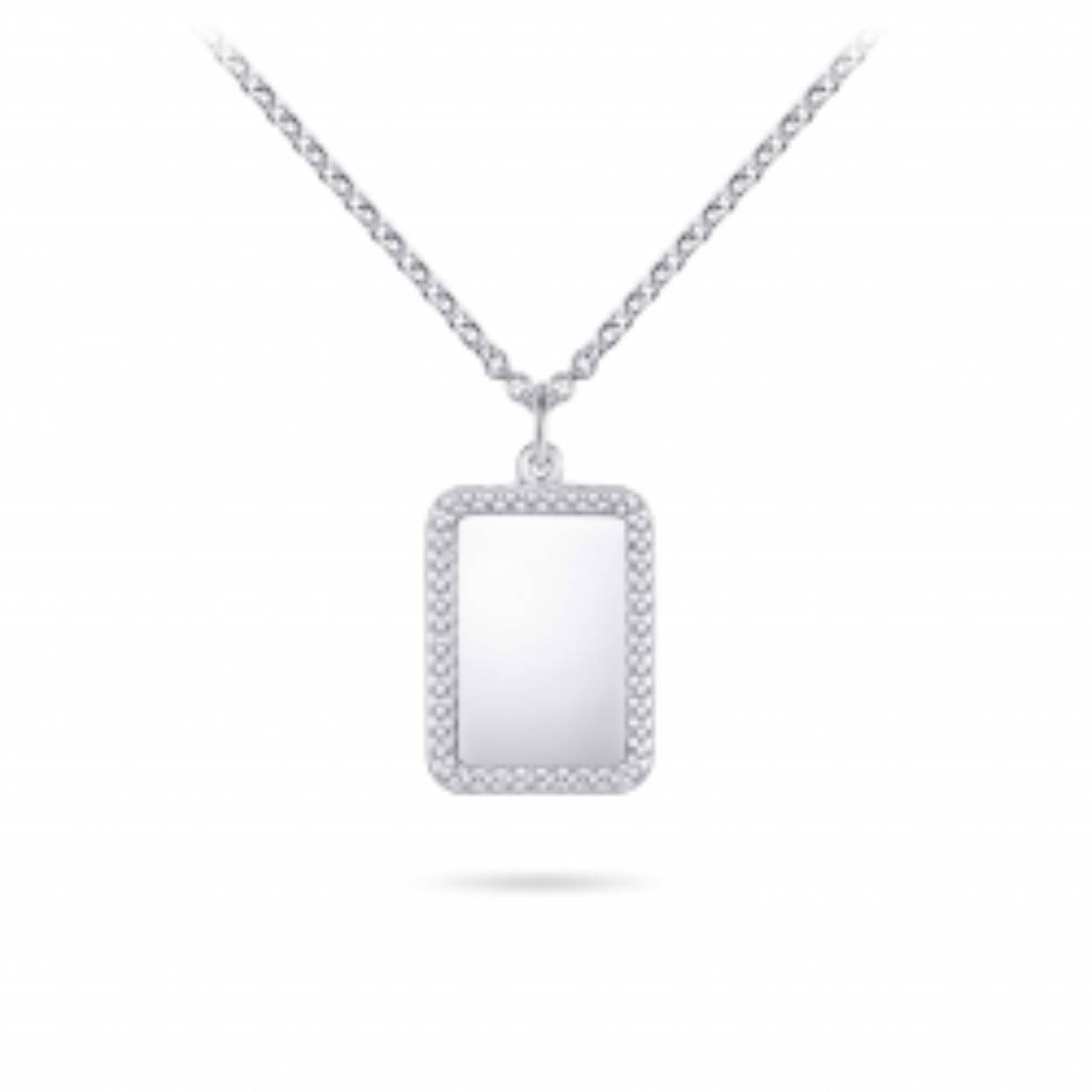 Graveerbaar collier | hanger 13 mm | 42 + 5 cm N1101