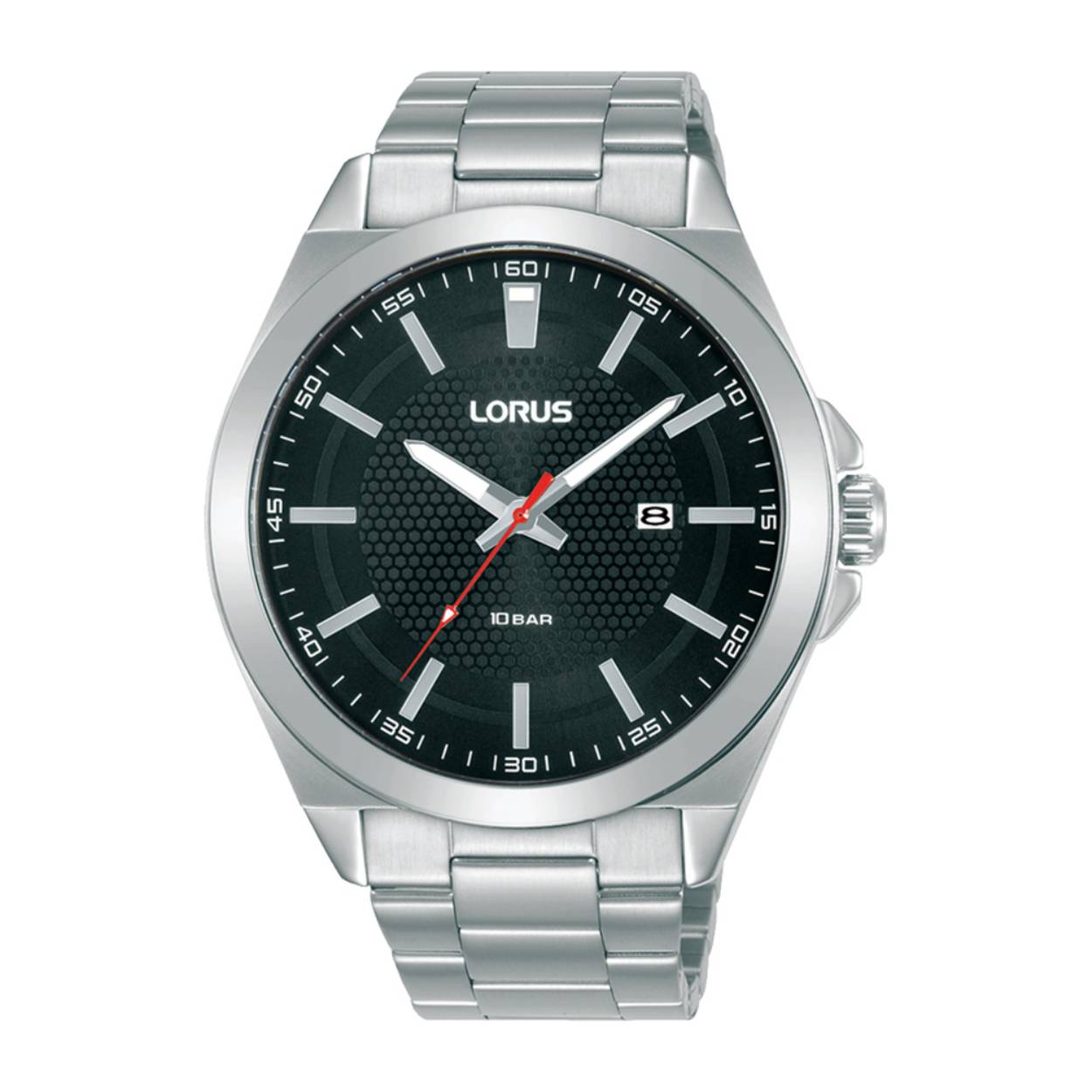 Dit is een herenhorloge van het merk Lorus. Het is een analoog horloge gemaakt van staal. De diameter van de kast is 44 mm en de kast is 9.6 mm dik.