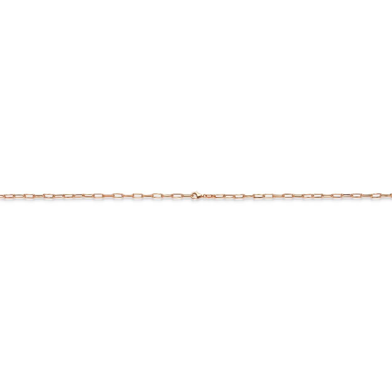 14k roodgouden collier paperclip 45 cm lengte