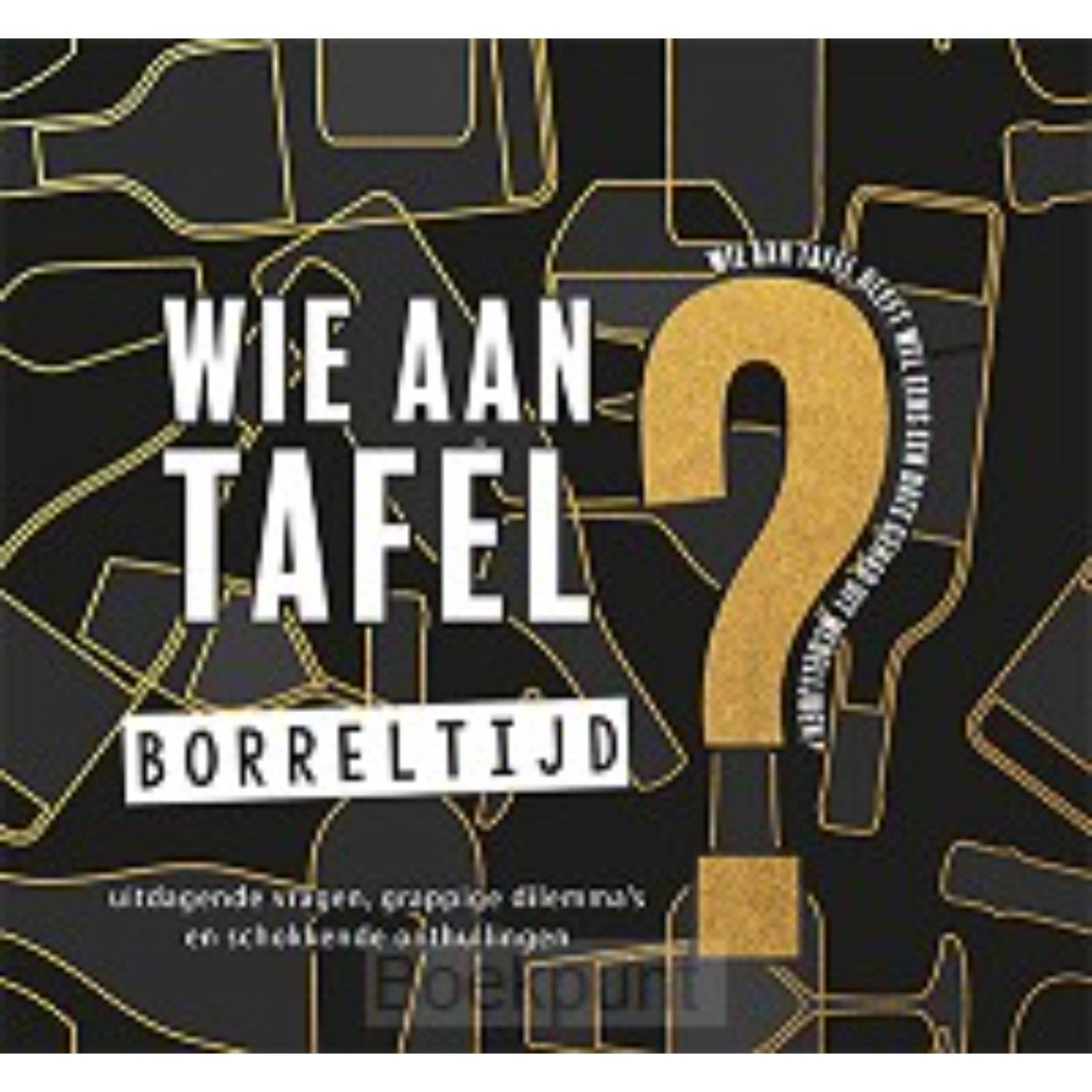 Borreltijd, altijd gezellig! Een sterk verhaal hier en een adekdote over het werk daar. Maar wat weten jullie echt van elkaar? Want wie aan tafel heeft wisselt er wel eens erotisch getinte mails uit met een collega? En wie aan tafel heeft wel eens een geweldige grap uitgehaald? Kom daar nu achter met deze uiteenlopende vragen, om het borrelen nóg gezelliger te maken! Verpakt in een mooie stevige box. Erg leuk als cadeautje om te geven én om te krijgen!