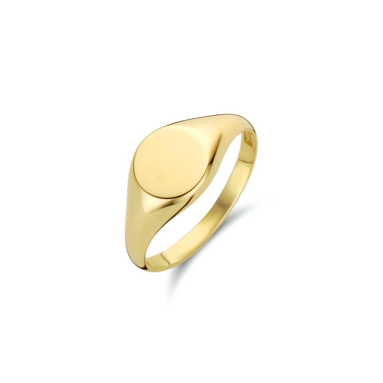 Gouden graveerring ovaal