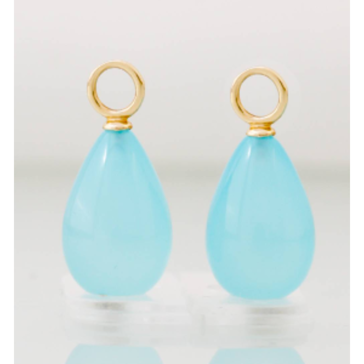 Aanhangers voor aan creolen Chalcedone 15x10mm