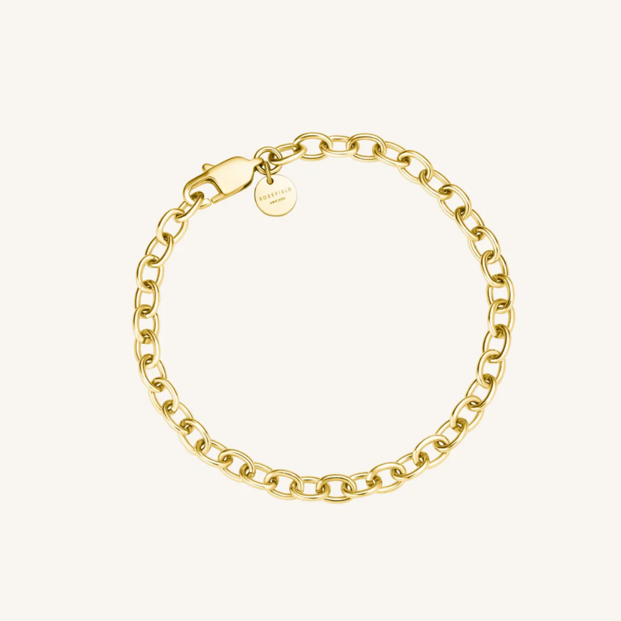 Rosefield Oval Chainlink Bracelet Gold 16.5 - 19.5 cm