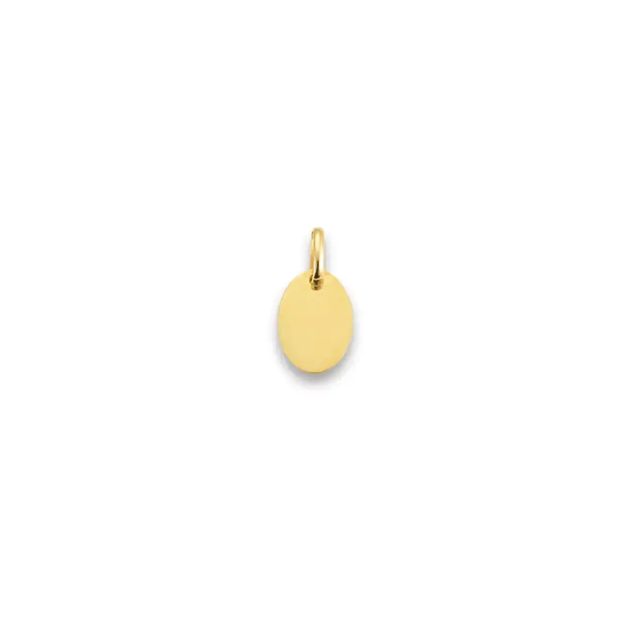 plate-gravure, yellow gold, 585/- OVAL 12X8 MM