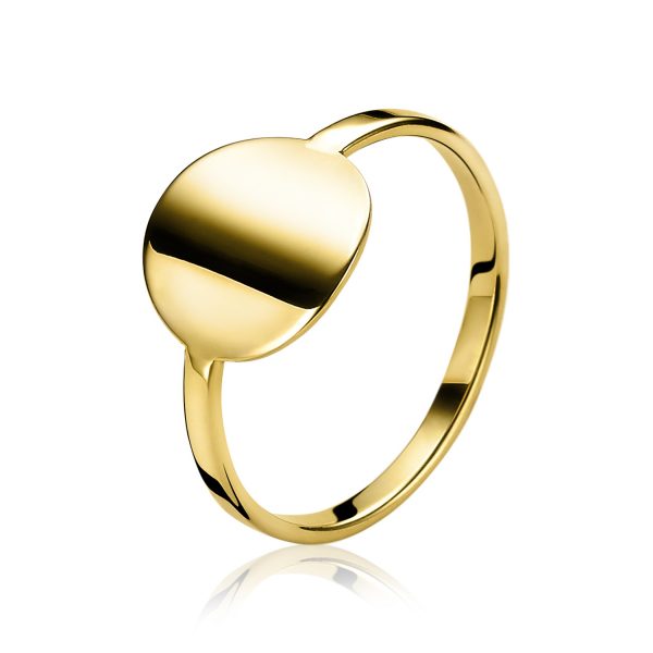 ZINZI Gold 14 krt gouden ring rond mt.54