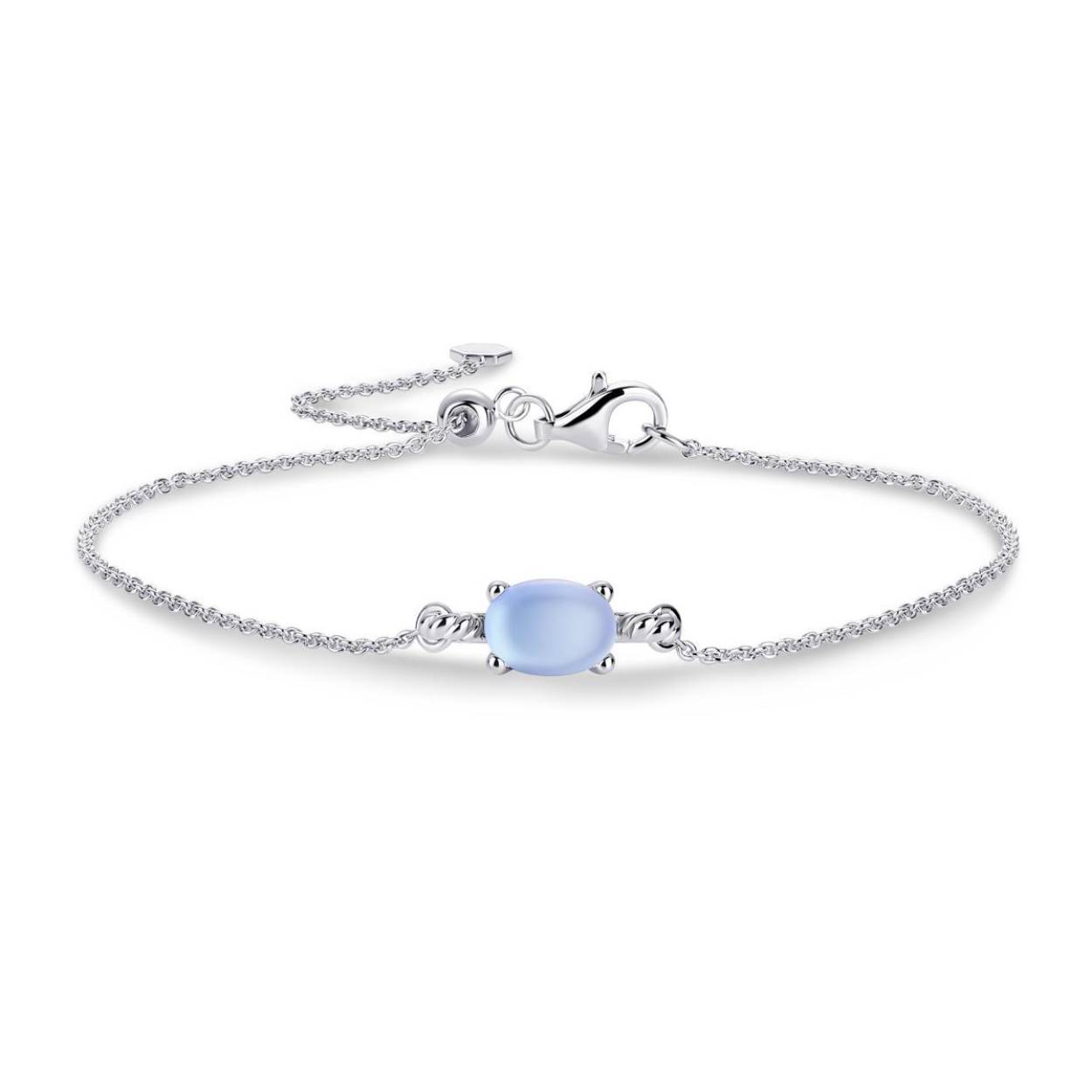 Zilveren Armband met Licht Blauwe Steen B1040LB