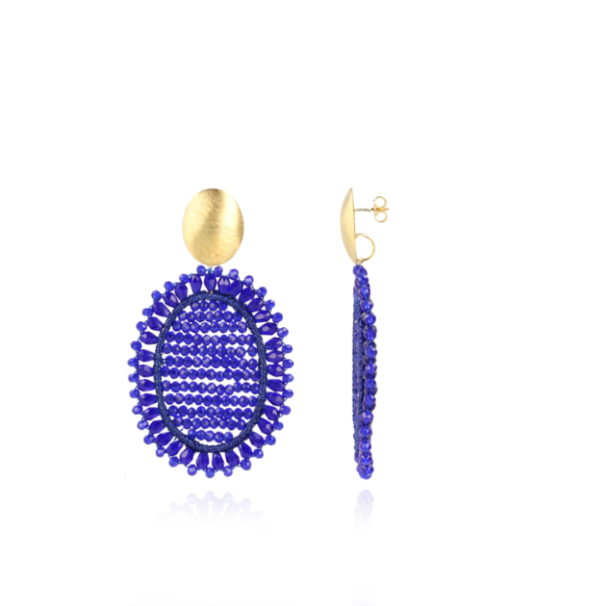 Filled Oval Double Element - Royal Blue