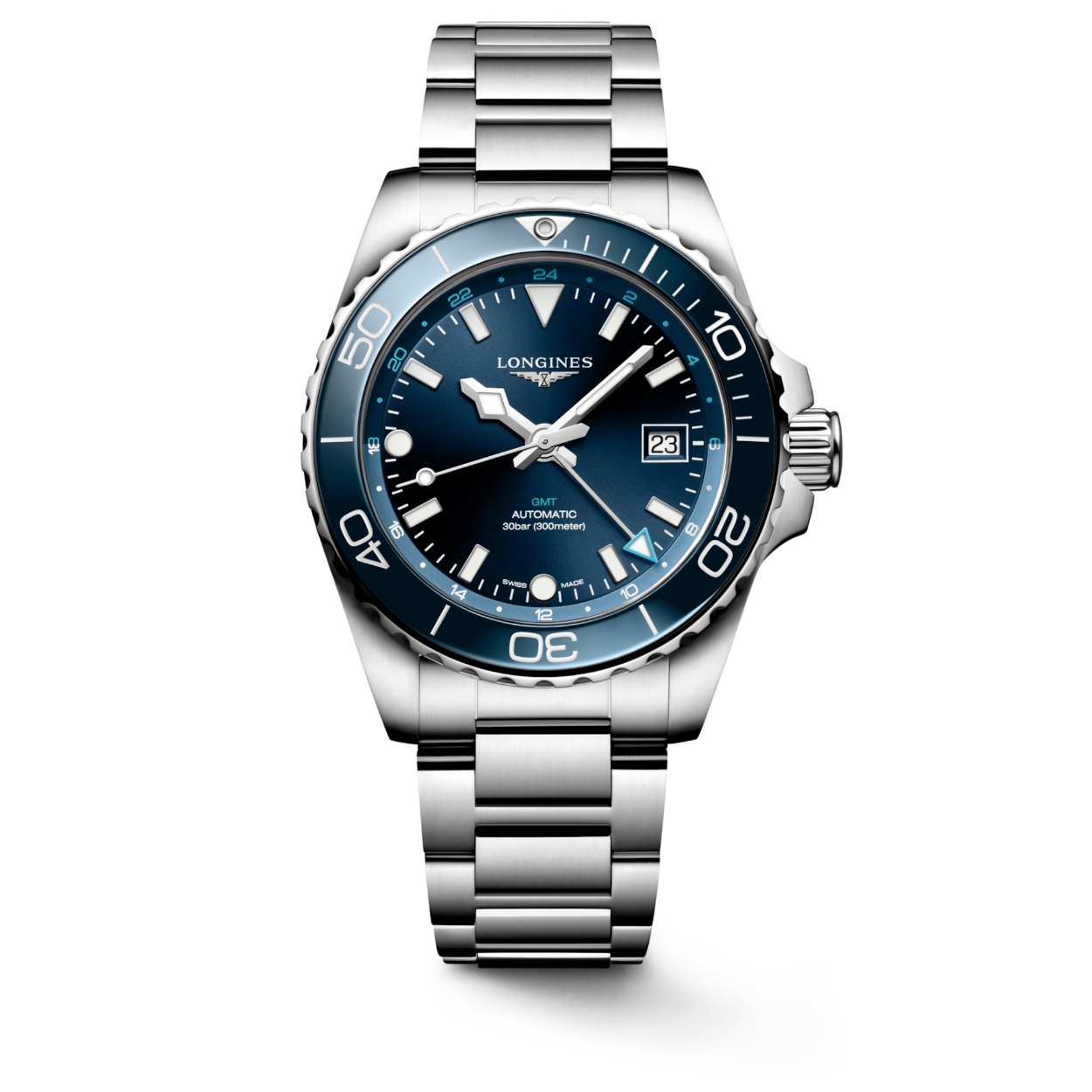 De Longines Hydro Conquest L37904966 is een prachtig duikhorloge met een robuuste uitstraling en hoogwaardige kwaliteit. Dit horloge heeft een waterbestendigheid tot 300 meter, een stalen band en een blauwe wijzerplaat met datumaanduiding. Het beste is om dit horloge te dragen tijdens watersporten of casual gelegenheden. Met deze Longines Hydro Conquest maak je zeker een statement!