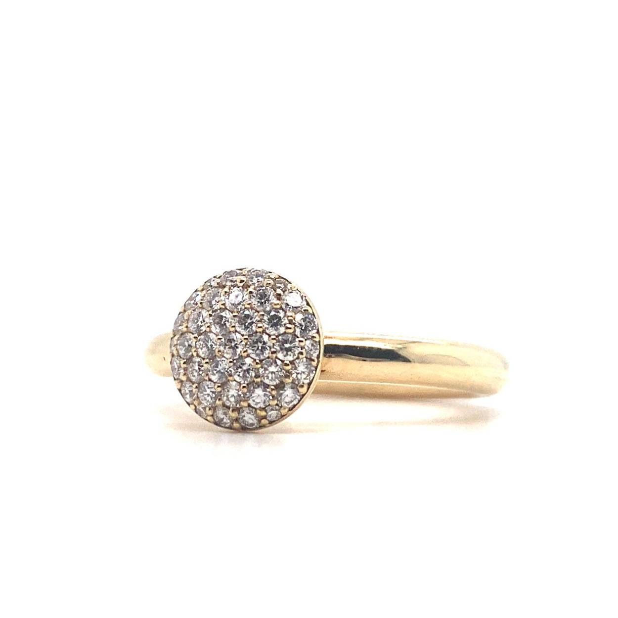 Gouden rozet ring FR32 0.34CT G/VVS SCHV-FR32/GEELGOUD-034CTG/VVS
