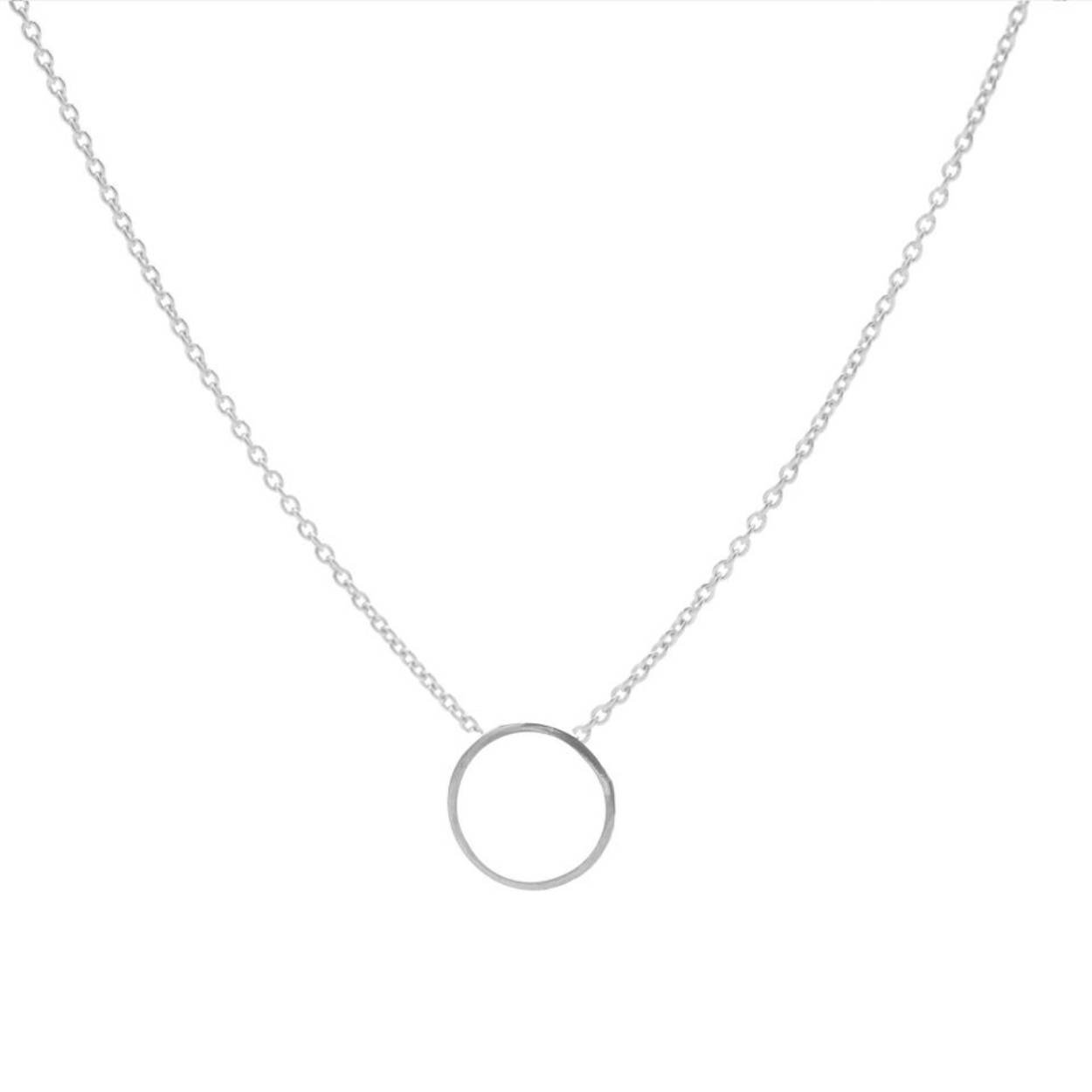 zilveren Karma collier, Necklace Circle Silver