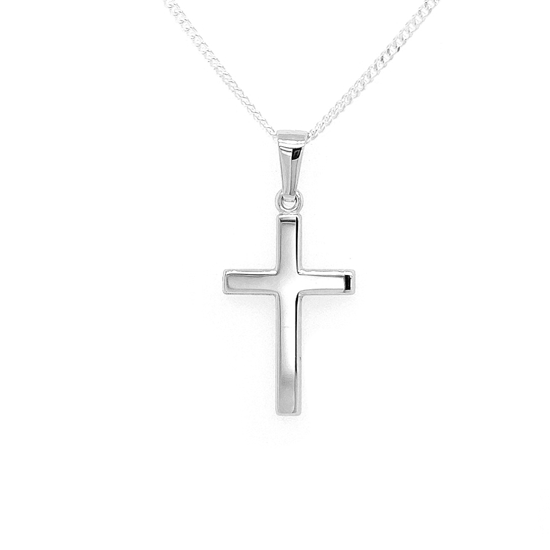 Deze witgouden hanger is volledig glad gepolijst. De hanger is gemaakt om aan een ketting te hangen. 

Note: het kettinkje hoort niet bij de hanger, deze is enkel gebruikt voor de foto.