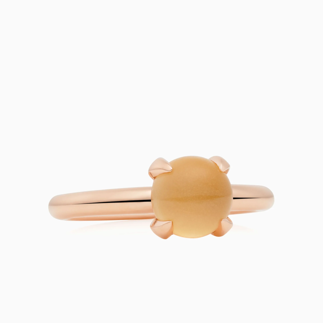CATCH RING met cabochon geslepen citrien