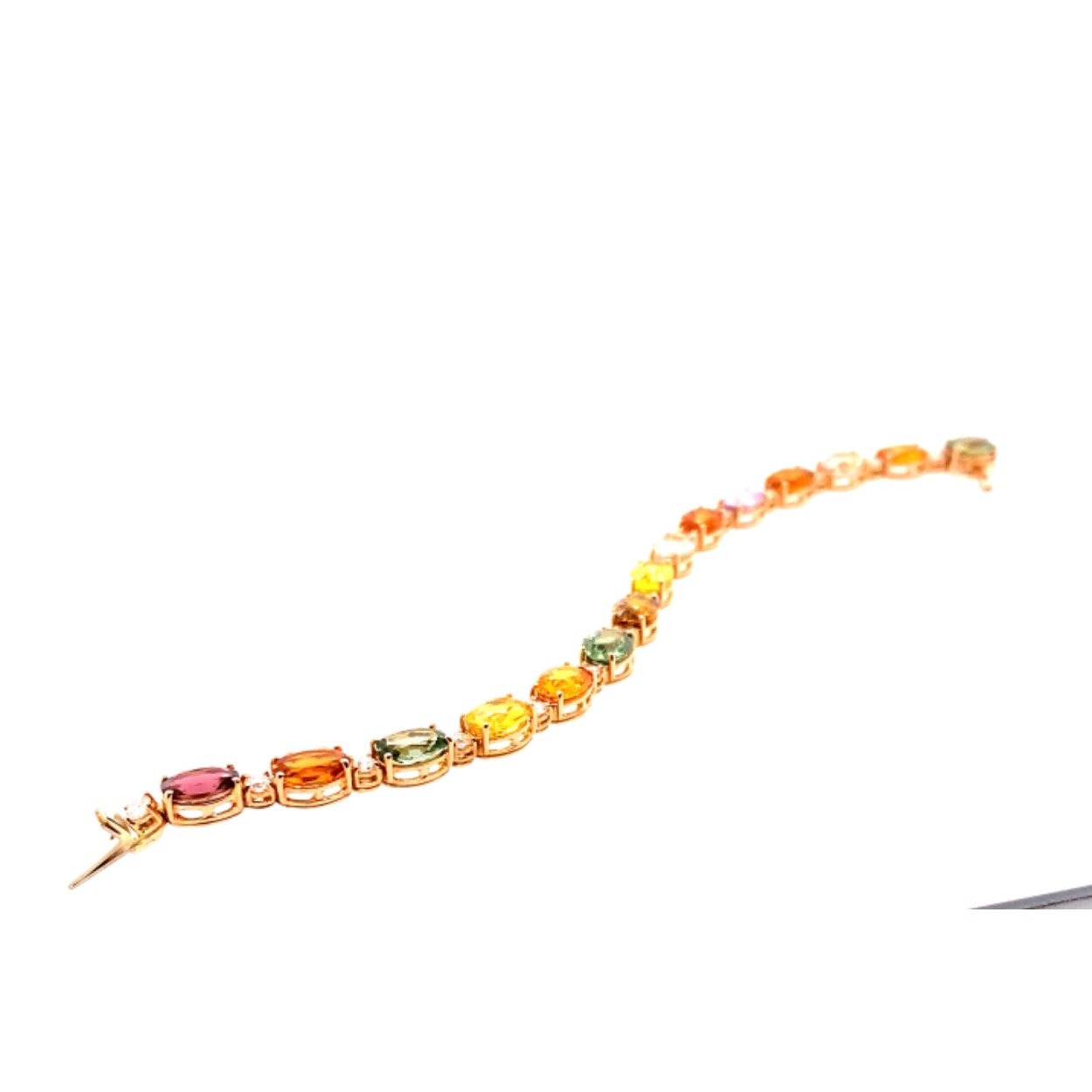 multicolor saffier en briljant tennis armband 