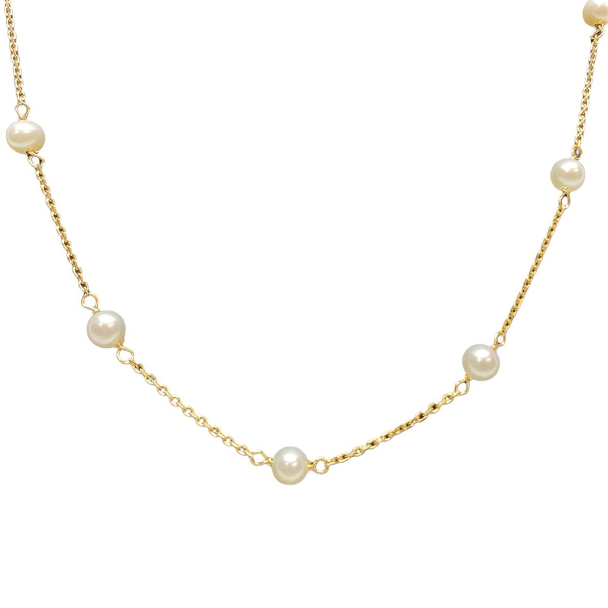 gouden parel collier
