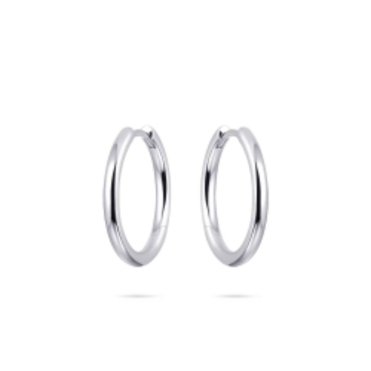 14k witgoud oorring 20mm