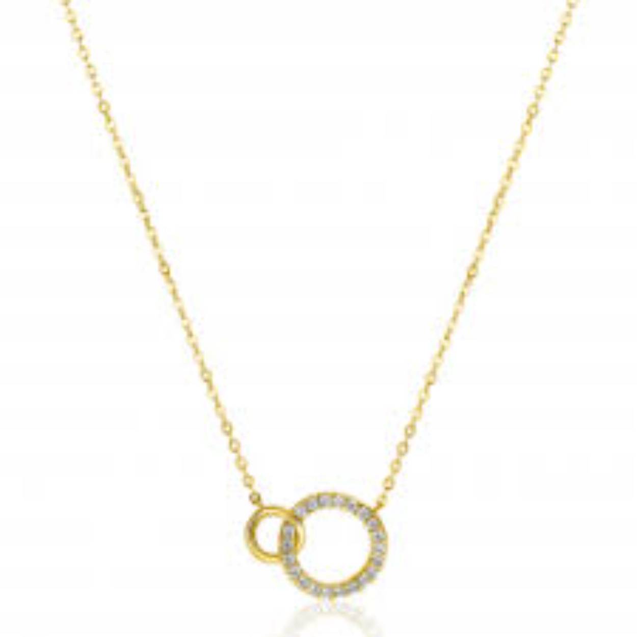 Gouden 14 karaat Zinzi Collier met zirkonia ZGC460