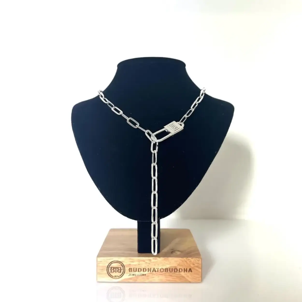Buddha to Buddha zilveren collier Chainlink Lock 721 60cm