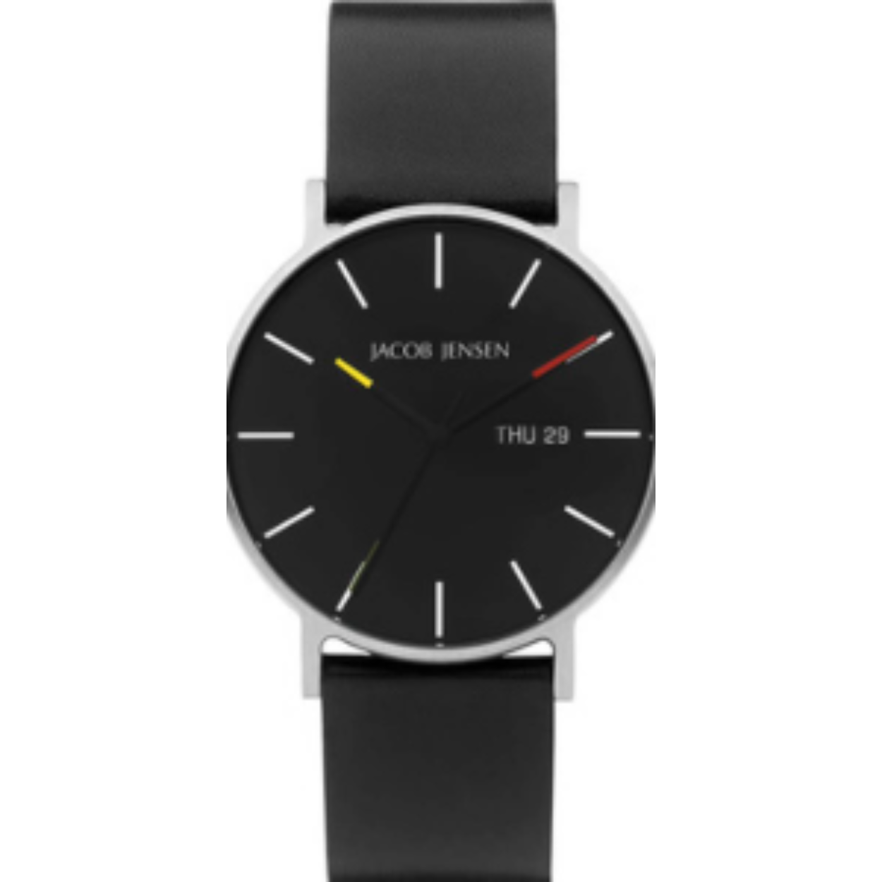 JACOB JENSEN 162 HORLOGE NORDIC TITANIUM-VEGANLEDER ZWART-GROEN 40 MM