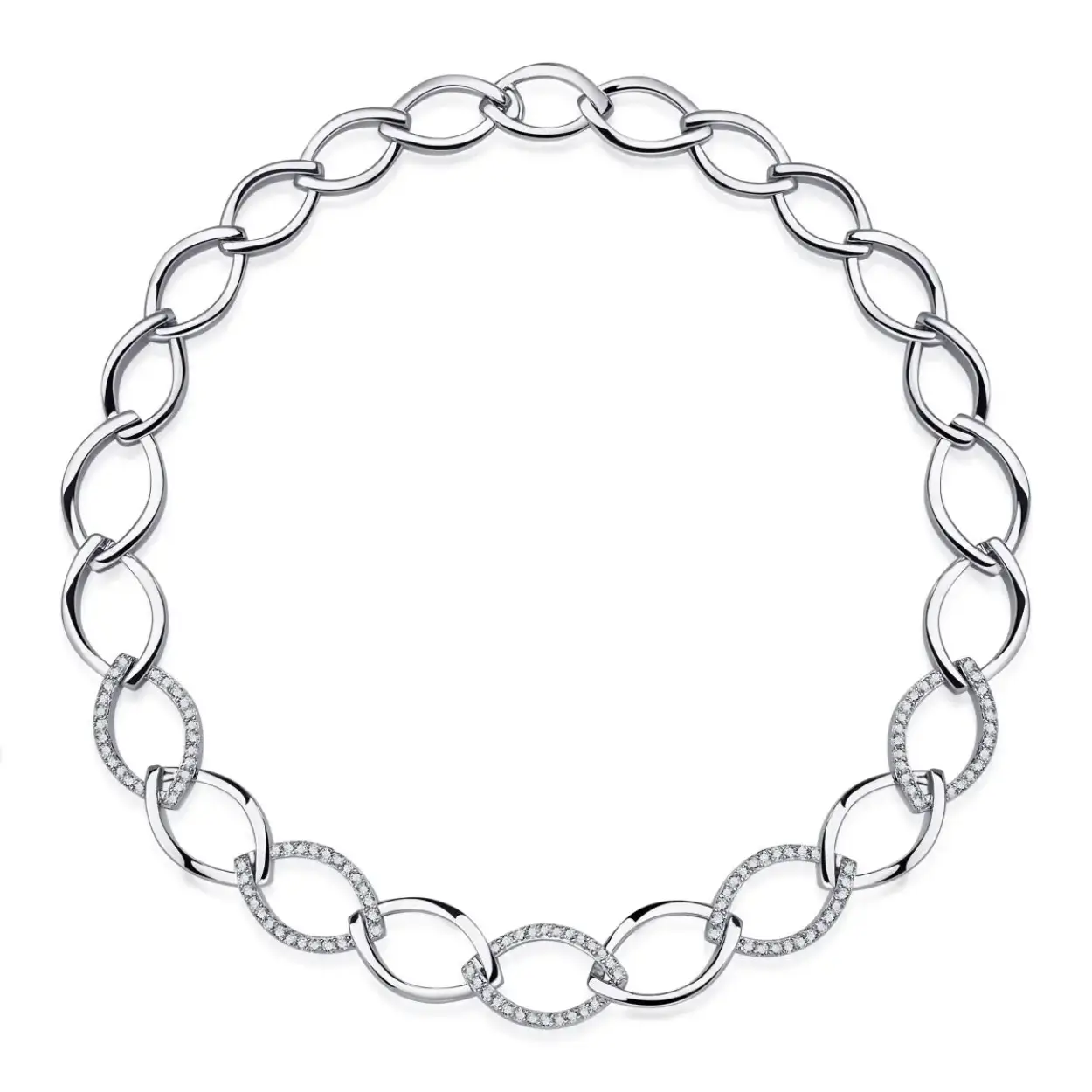 Zilveren collier met zirkonia