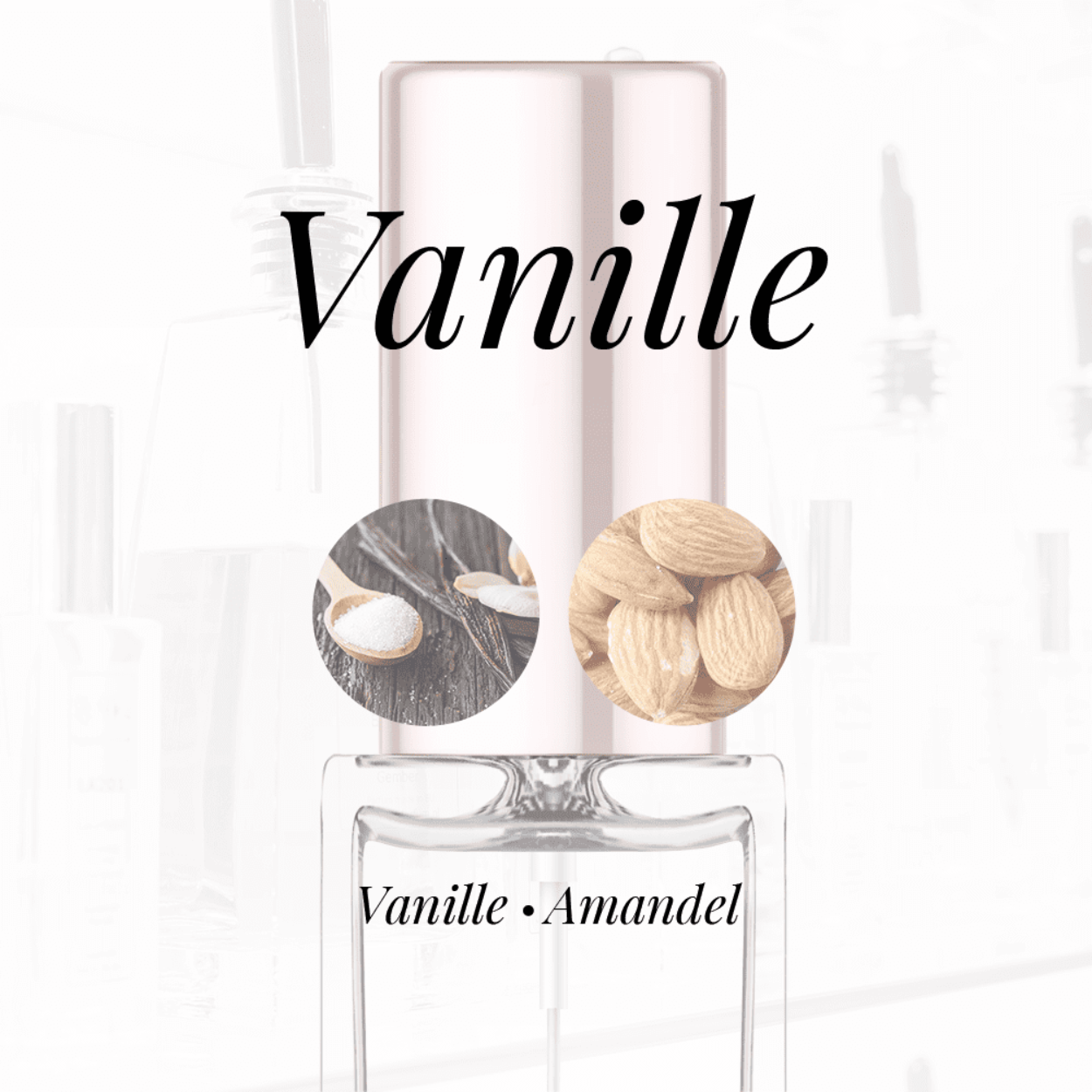 Eigenschappen
Geur: Vanille
Waarneembare geuren: Amandel, Vanille
Sillage: Zwaar
Seizoen: Herfst/Winter
Eigenschap: Charmant
Stijl: Elegant
Geurgroep: Oriëntaals Vanille
Hoofdakkoorden: Vanille, Zoet, Amandel, Fruitig, Poederig, Nootachtig
Top noten: Abrikoos, Pruim en Kokosnoot
Midden noten: Tuberoos, Jasmijn, Lelietje-van-dalen, Roos, Braziliaans rozenhout en Karwijzaad
Basis noten: Sandelhout, Amandel, Vanille en Muskus