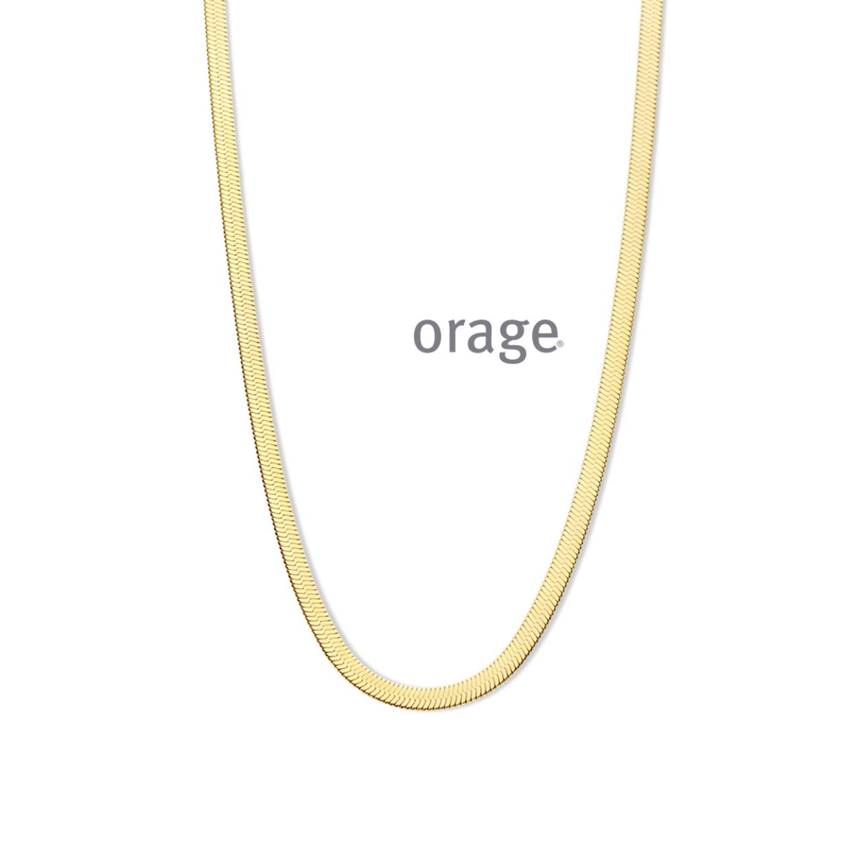Orage Collier Staal geel 