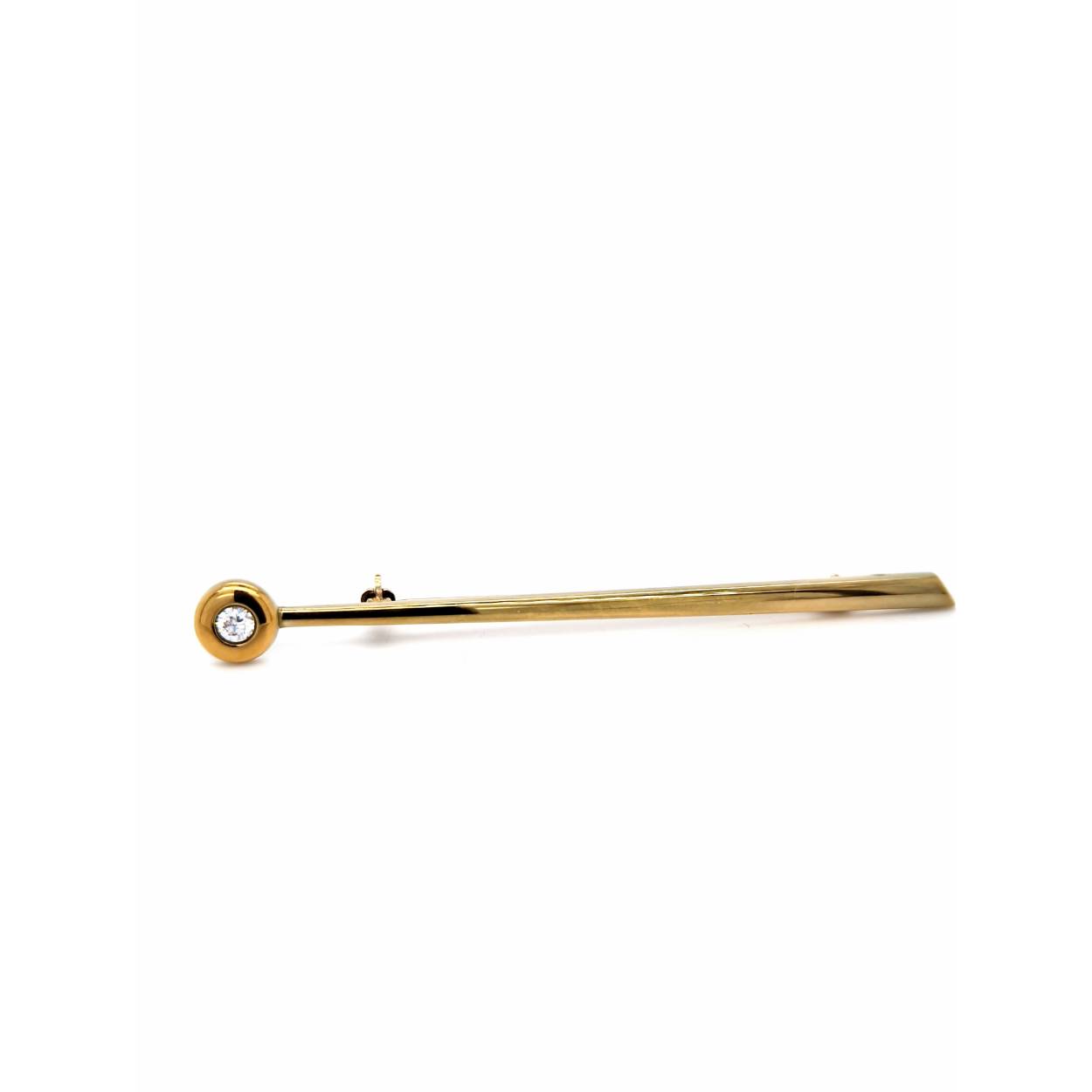 gouden broche met zirconia