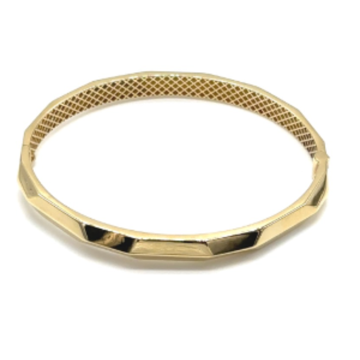 14k gouden bangle, Rijk design. diameter 59mm. ca 9.15 gram