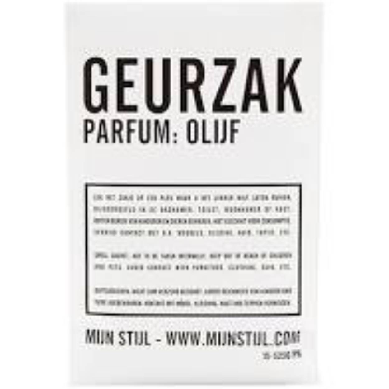 Geurzakje van het merk MIJN STIJL. Ruiken heerlijk naar de geur olijf. Leuk om in huis te zetten of om cadeau te geven.