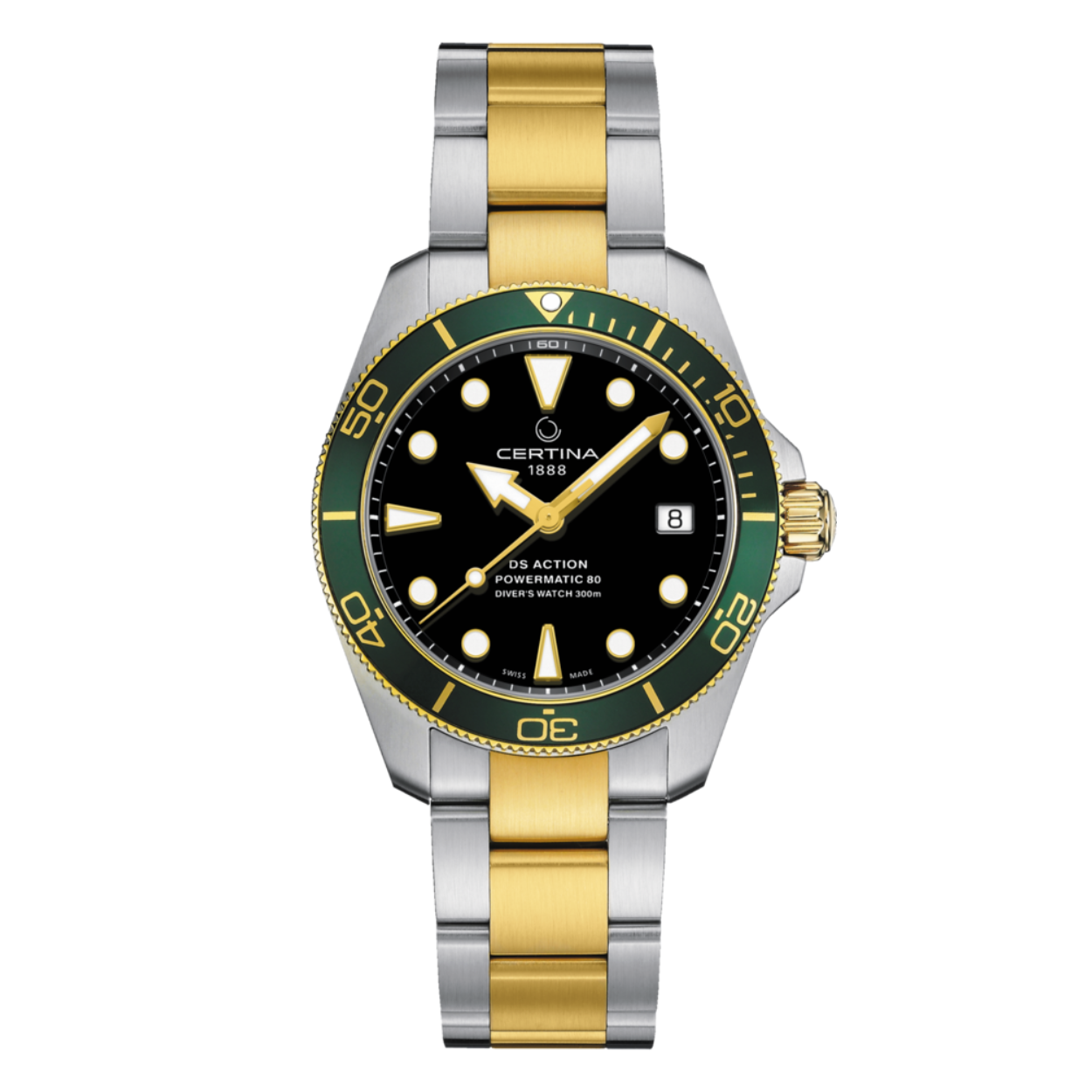 DS Action Diver Bicolour 300m WR Saffierglas Powermatic 80