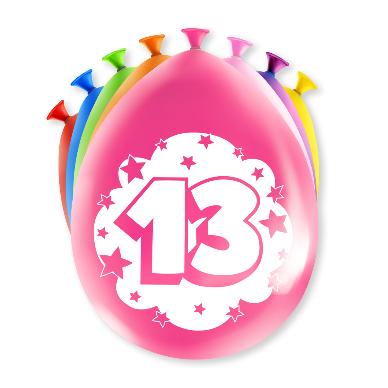 Een feestje kan niet zonder ballonnen en als u party ballonnen met 13 years koopt dan krijgt u deze in maar liefst 8 verschillende kleuren! De ballonnen zijn gemaakt van latex en zijn ongeveer 30 bij 30 centimeter groot. 