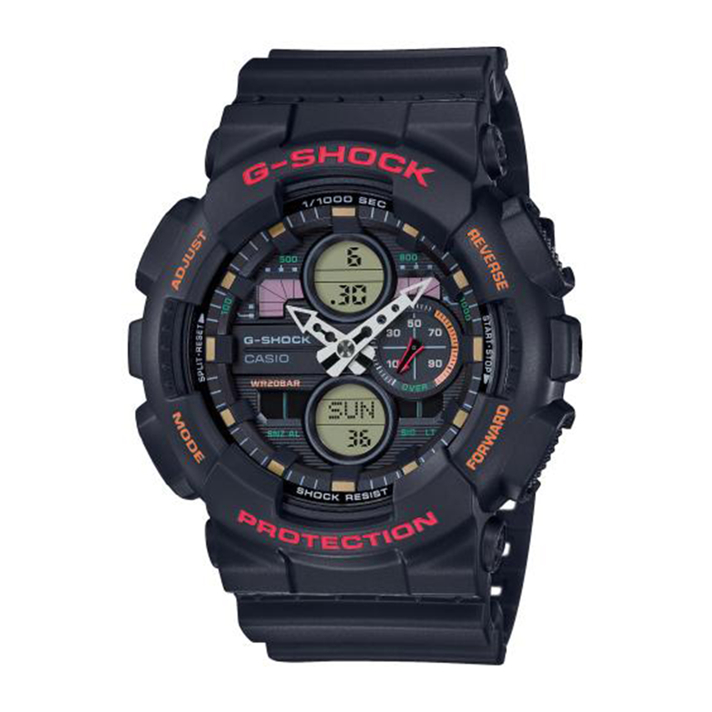 G-Shock Quartz GA-140-1A4ER Heren - 55mm