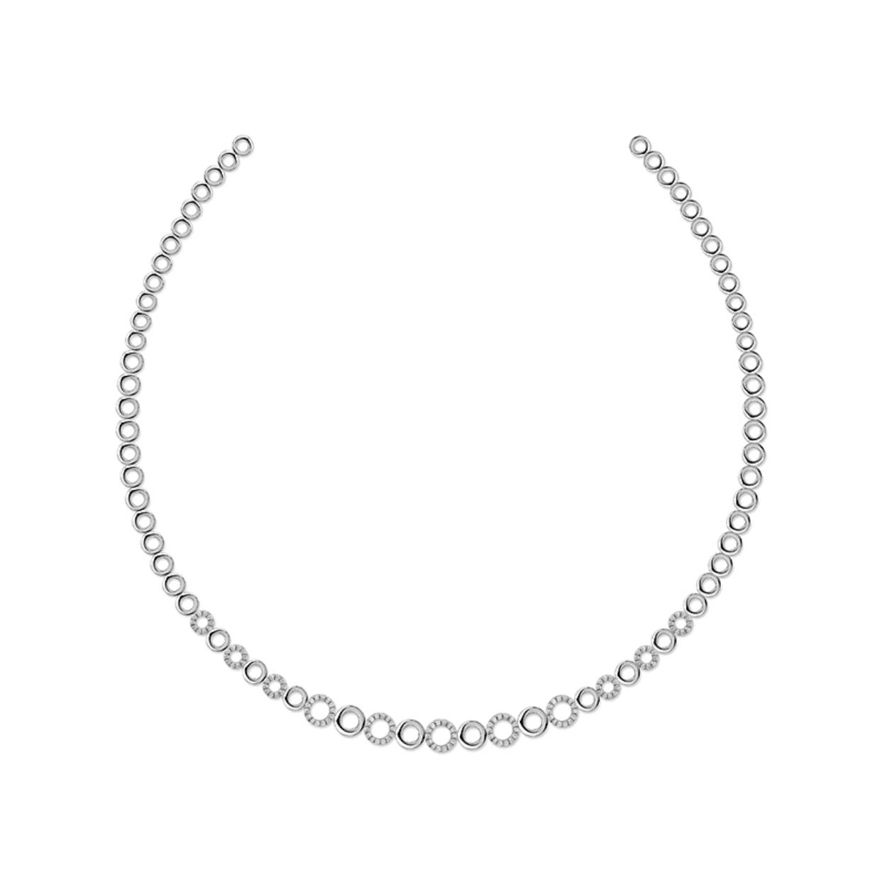 Mooie Zilveren fantasie collier met zirkonia's is beschikbaar in de lengten: 43cm en 45cm. 

Als u dit product wilt bestellen, kan u bij het afrekenen in het kopje opmerkingen de gewenste maat doorgeven. Bijvoorbeeld: maat 45cm.

Mooi te combineren met het bijpassende armband B913.