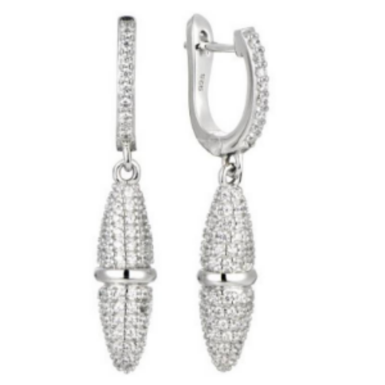 MY iMenso ODM "Doppio proiettile" earrings (925/rhod-plated)