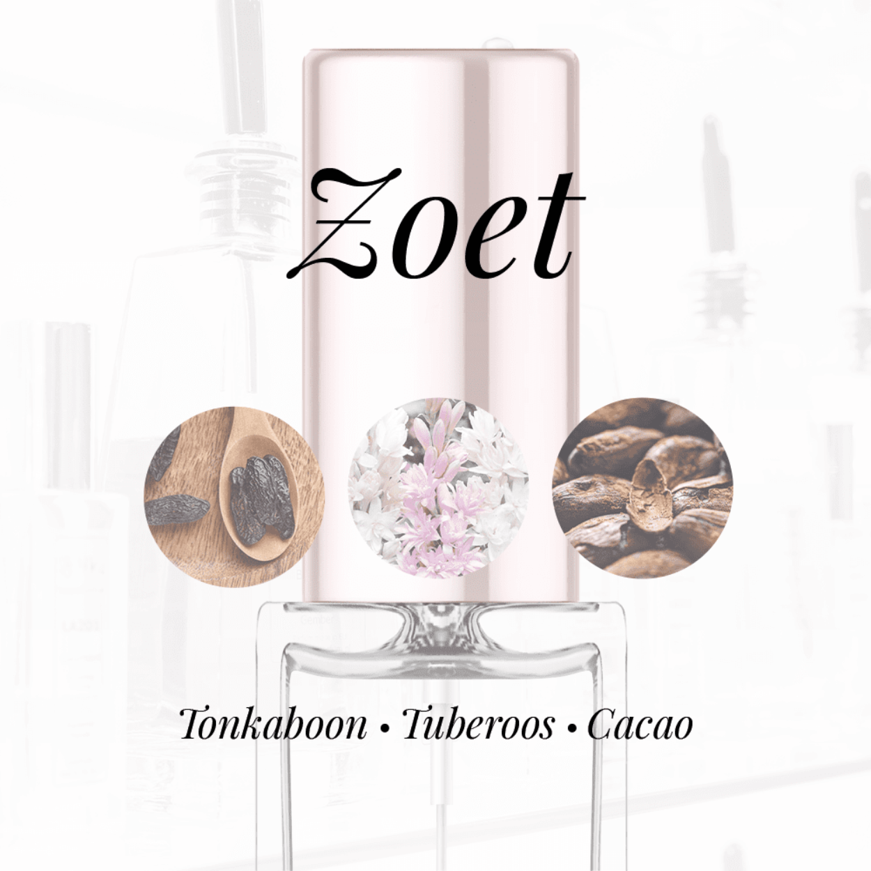 Eigenschappen
Geur: Zoet
Waarneembare geuren: Cacao, Tonkaboon, Tuberoos
Sillage: Midden
Seizoen: Herfst/Winter
Eigenschap: Populair
Stijl: Stoer
Geurgroep: Oriëntaals Bloemige
Hoofdakkoorden: Witte bloemen, Warm kruidig, Tuberoos, Zoet, Cacao
Top noten: Amandel en Koffie
Midden noten: Arabische Jasmijn en Tuberoos
Basis noten: Tonkaboon en Cacao