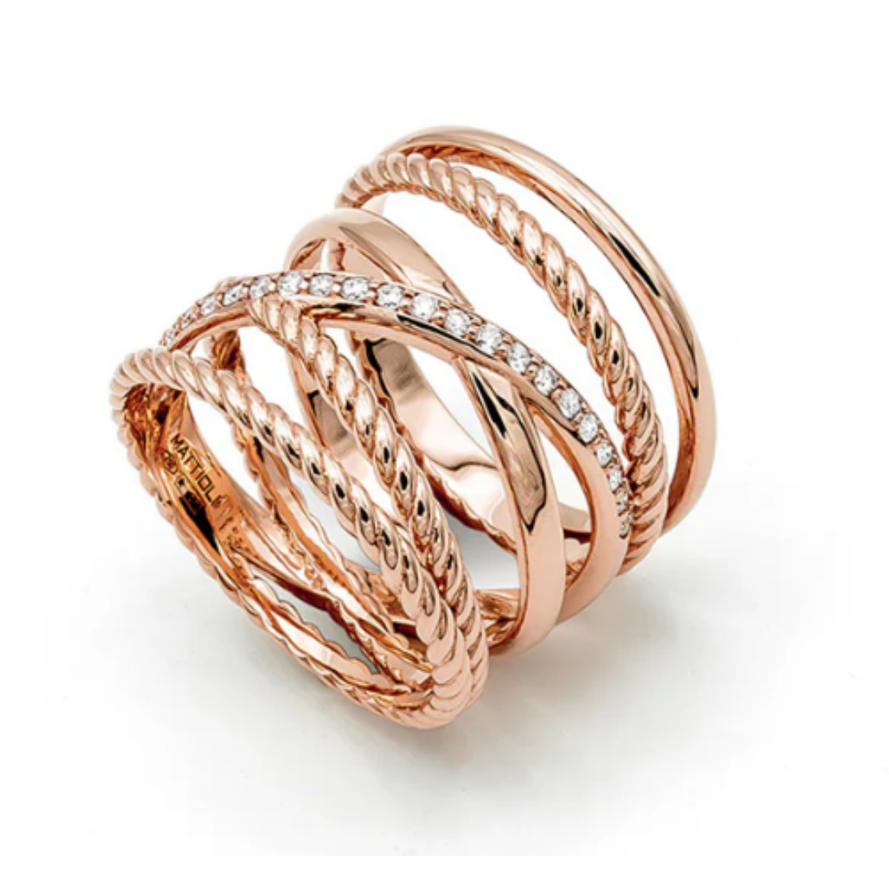 Tibet collectie ring in roségoud met diamant