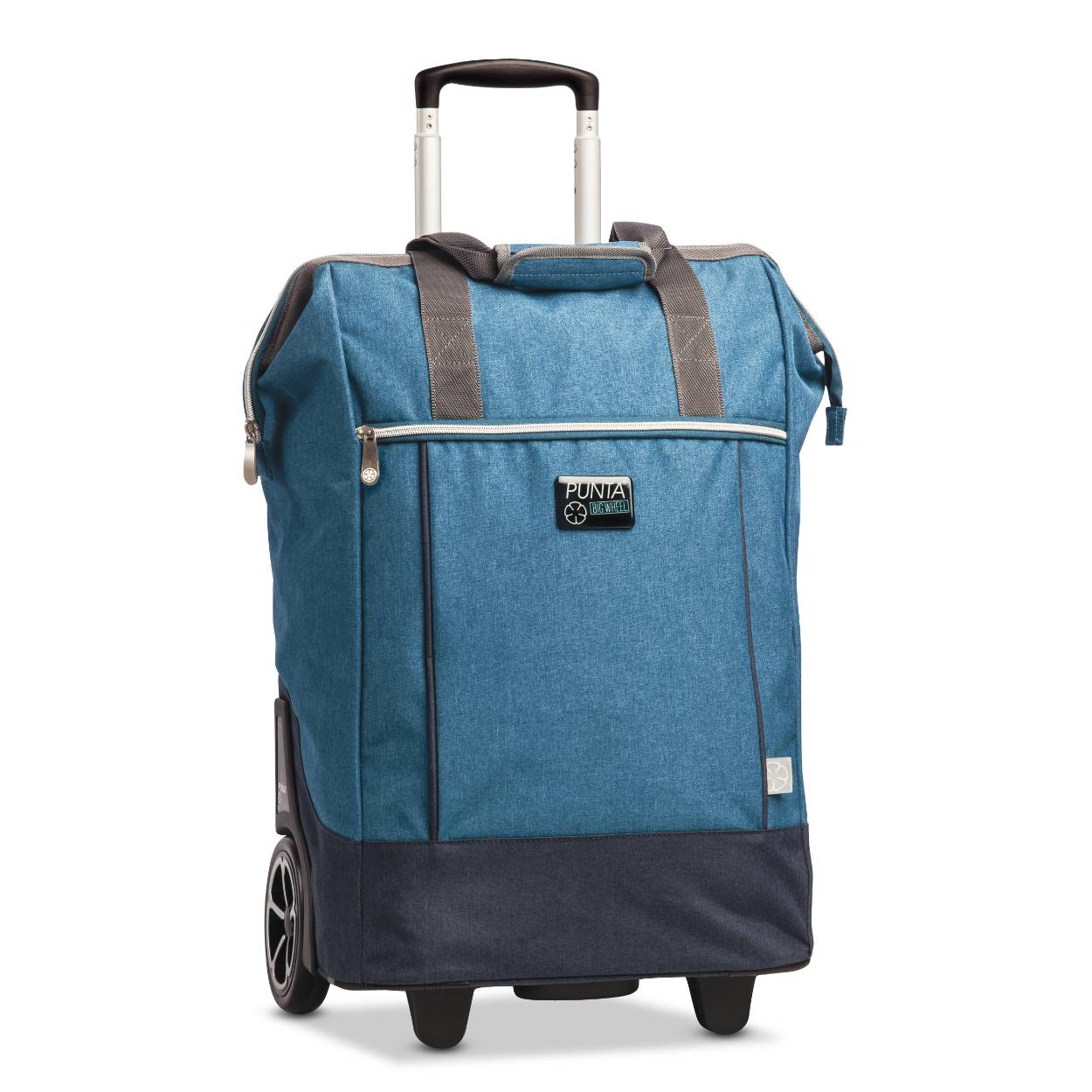 Boodschappen trolley met grote wielen.

Maximaal te belasten met 15 Kilo en geschikt voor 28 liter inhoud.
Afmetingen:
Hoogte 62cm x breed 88cm x diep 28cm