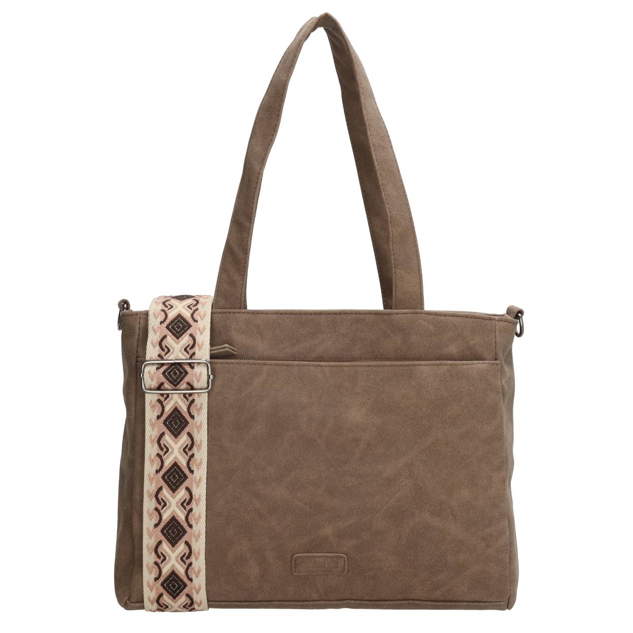 Met deze shopper steel jij de show! Deze prachtige shopper komt uit de Malaga serie van Beagles. Door het strakke design valt die overal mee te combineren. De schouderband heeft een leuk patroon wat de tas een speelse look geeft. Je spullen neem je bovendien geordend met je mee in de meerdere vakken die de tas te bieden heeft. Je shopt de shopper in vrolijke, zachte kleuren. Waar neem jij deze shopper mee naar toe? 

De eigenschappen van deze shopper zijn: 

Hoofdvak met ritssluiting
Voor- en achtervak met ritssluiting
Dubbel handvat
Verstelbare en afneembare schouderband