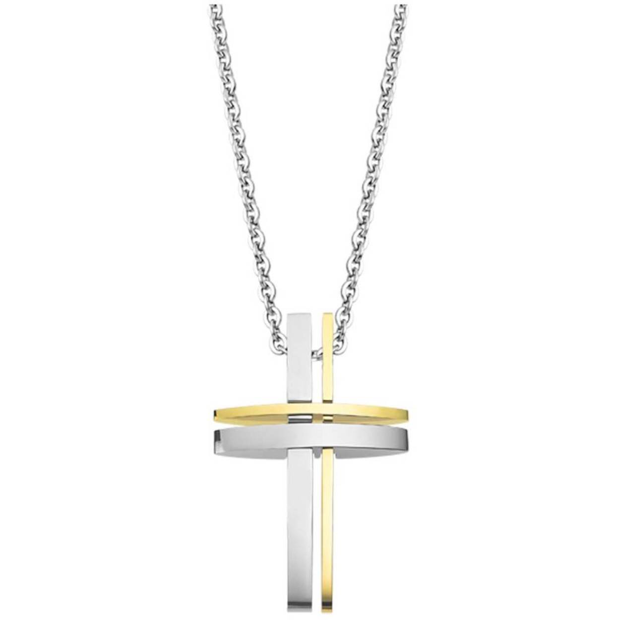 LOTUS STYLE HEREN STAAL COLLIER KRUIS