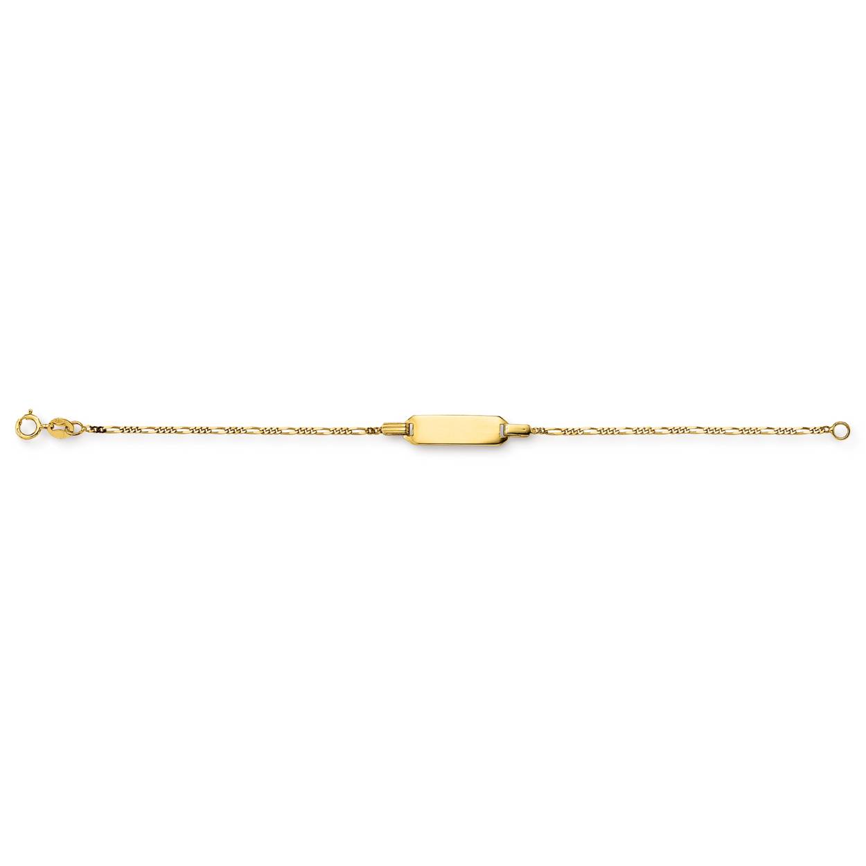 Gouden graveer armbandje van 14 cm