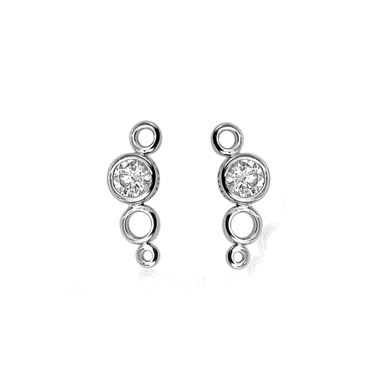 Oorbellen in zilver van Zinzi zio1202
Met prachtige zirkonium steentjes bezet