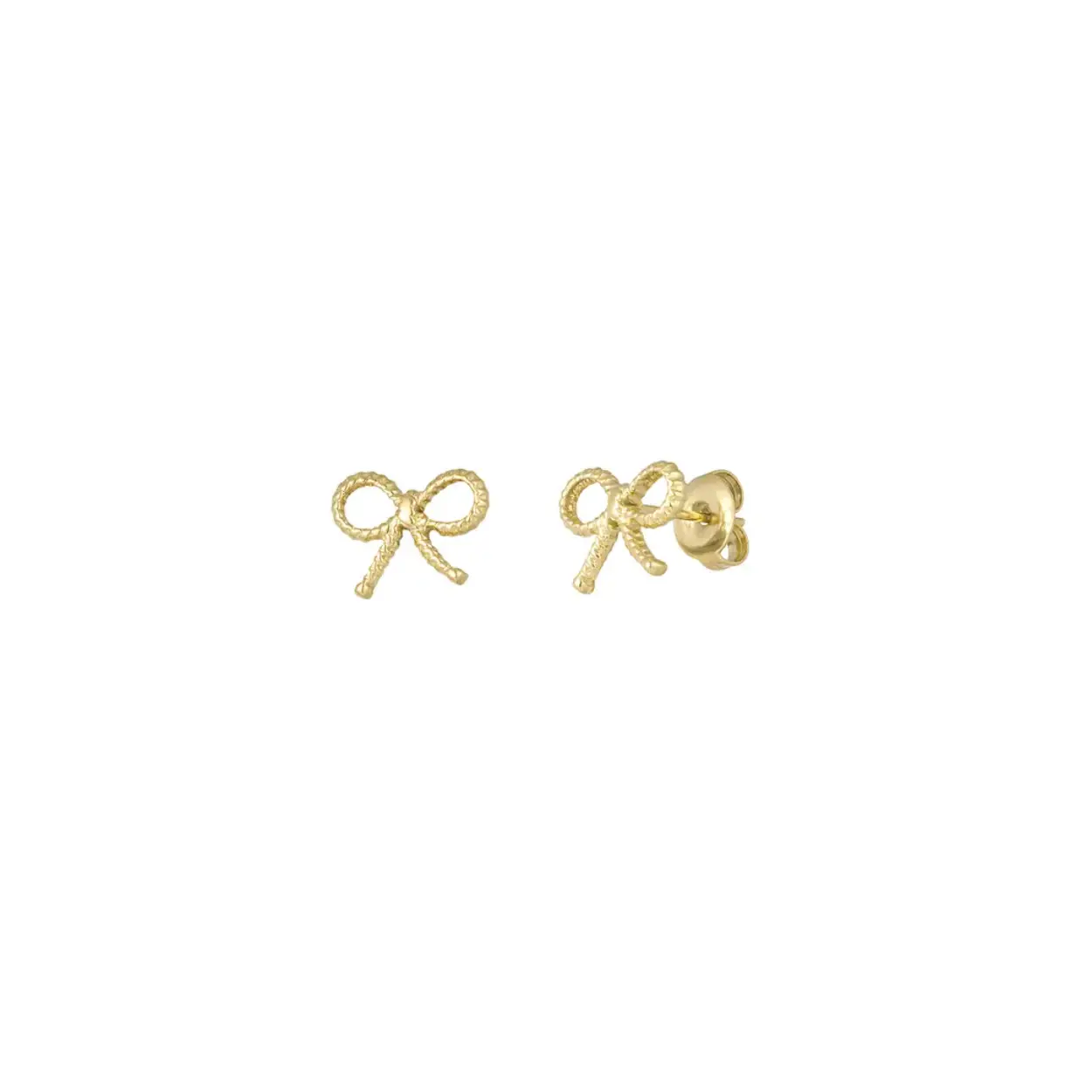 Ear studs bow basic - Gold color